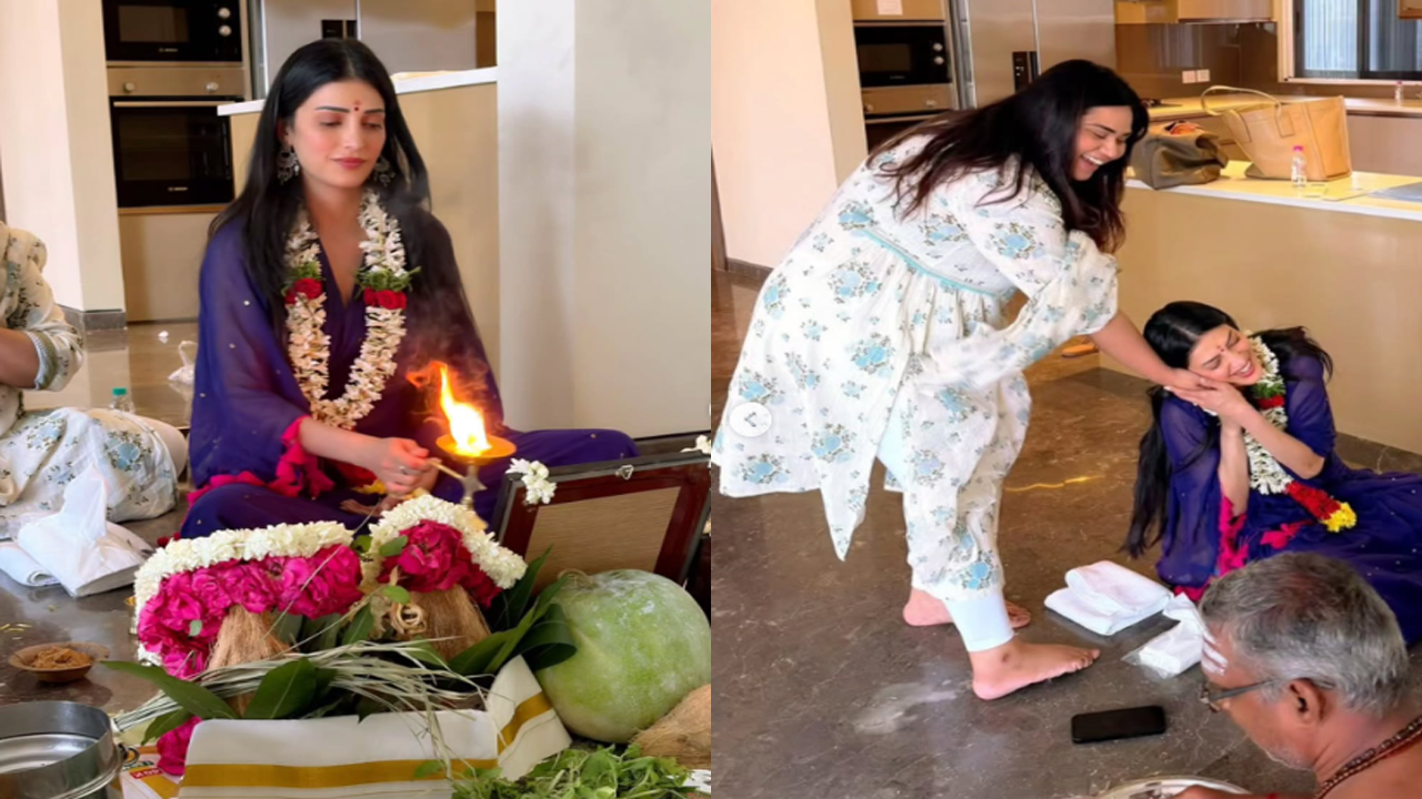 Shruti Haasan inaugurate new house in Chennai without family members