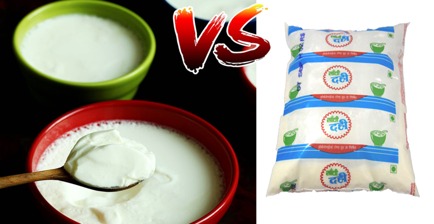 packet curd vs homemade curd